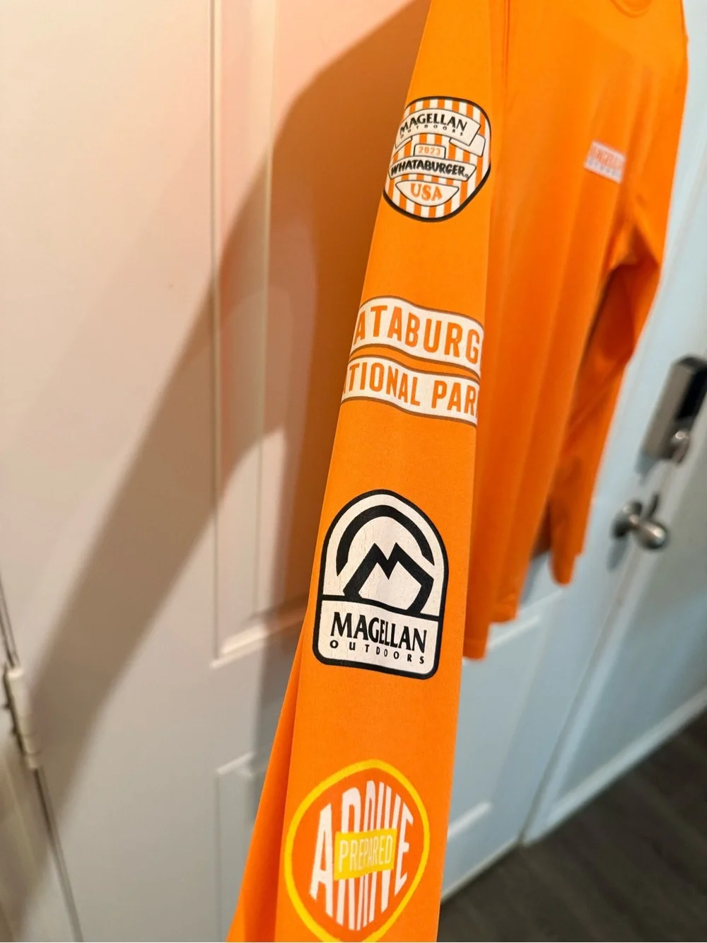 Magellan Outdoors Long-Sleeve Performance Tee - Bright Orange